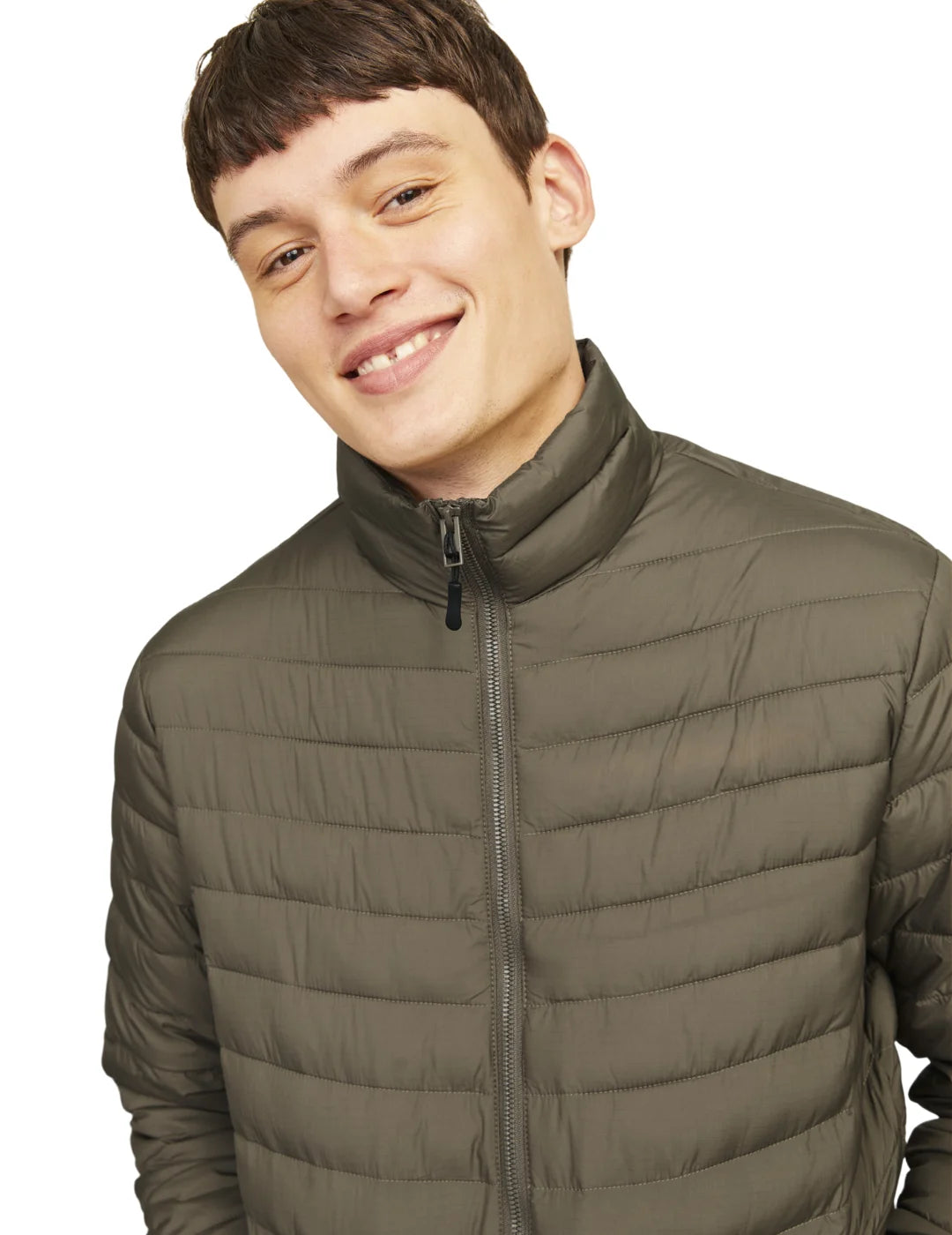 Chaqueta Plumas Ligera Jack&Jones State Verde | Bicos de Fío