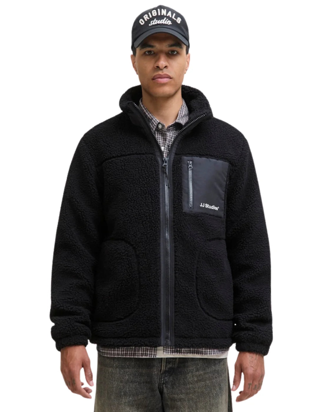 Chaqueta Polar Jack&Jones Soho Negro | Bicos de Fío