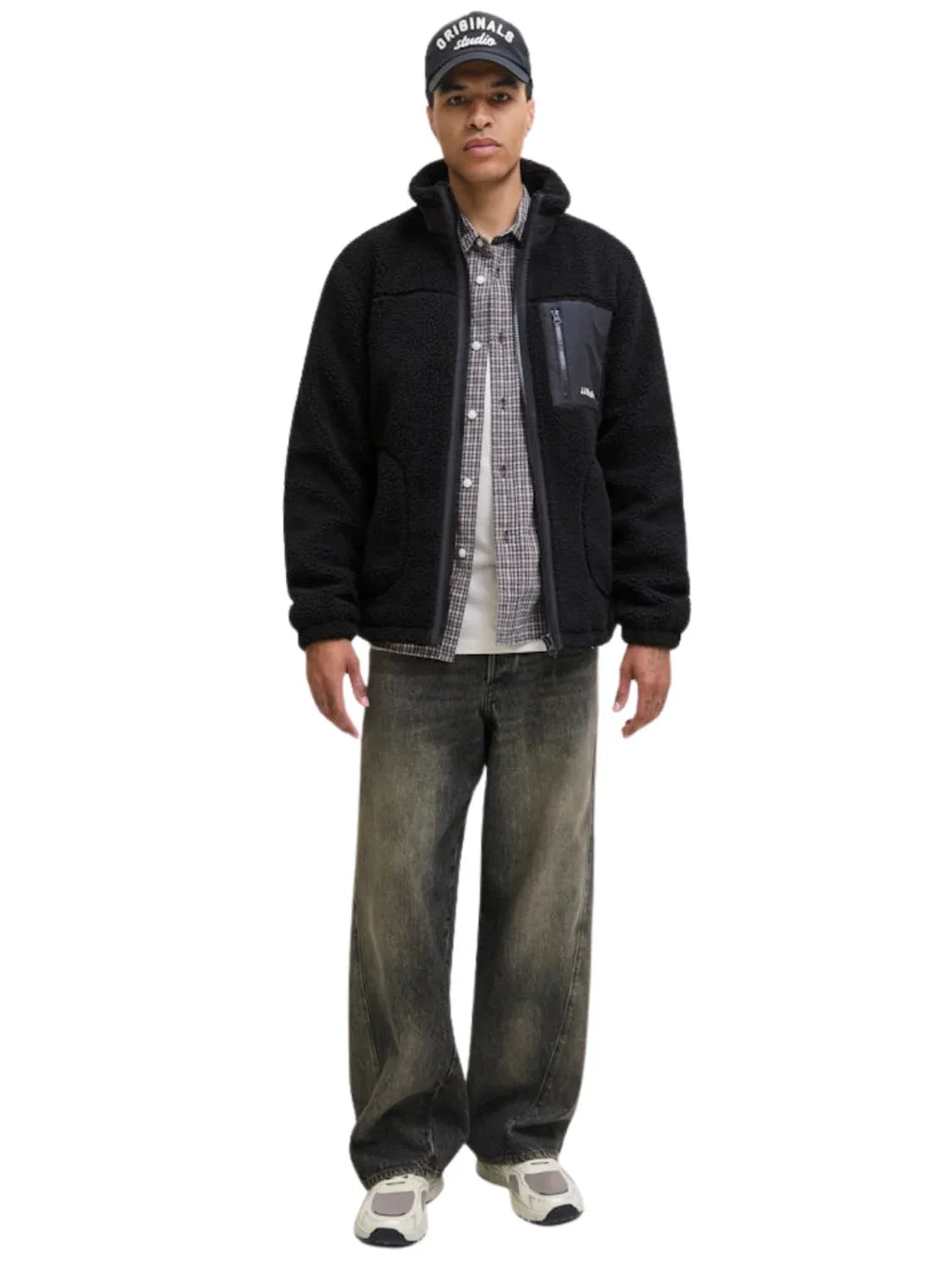 Chaqueta Polar Jack&Jones Soho Negro | Bicos de Fío