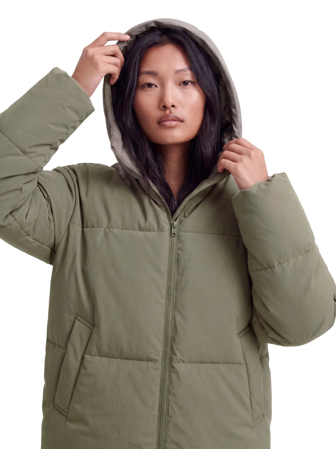 Chaqueta Puffer JJXX Galaxy Verde Bungee | Bicos de Fío