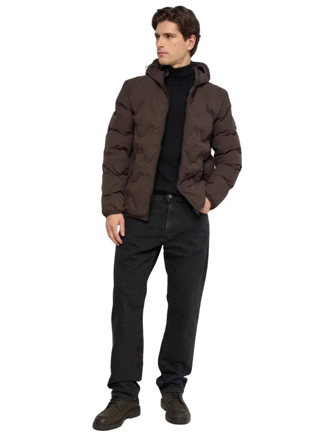 Chaqueta Puffer Salsa Jeans Marrón | Bicos de Fío