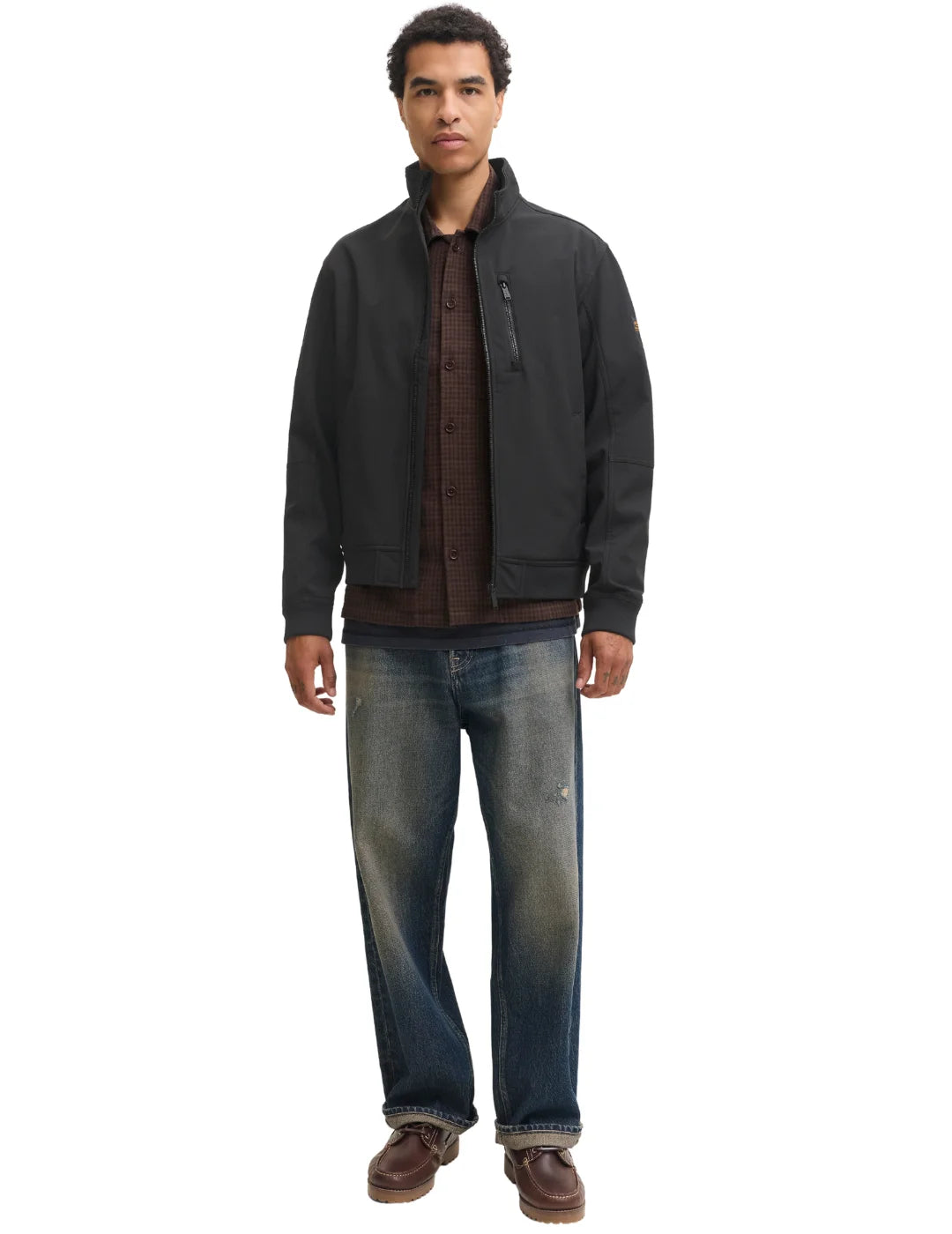Bomber Softshell Jack&Jones Eliam Negro | Bicos de Fío