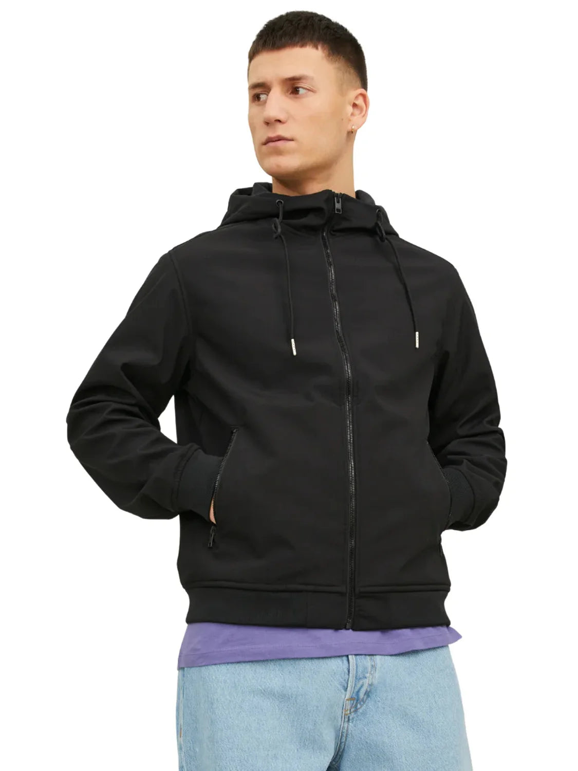 Chaqueta Softshell Jack&Jones Basic Negro | Bicos de Fío