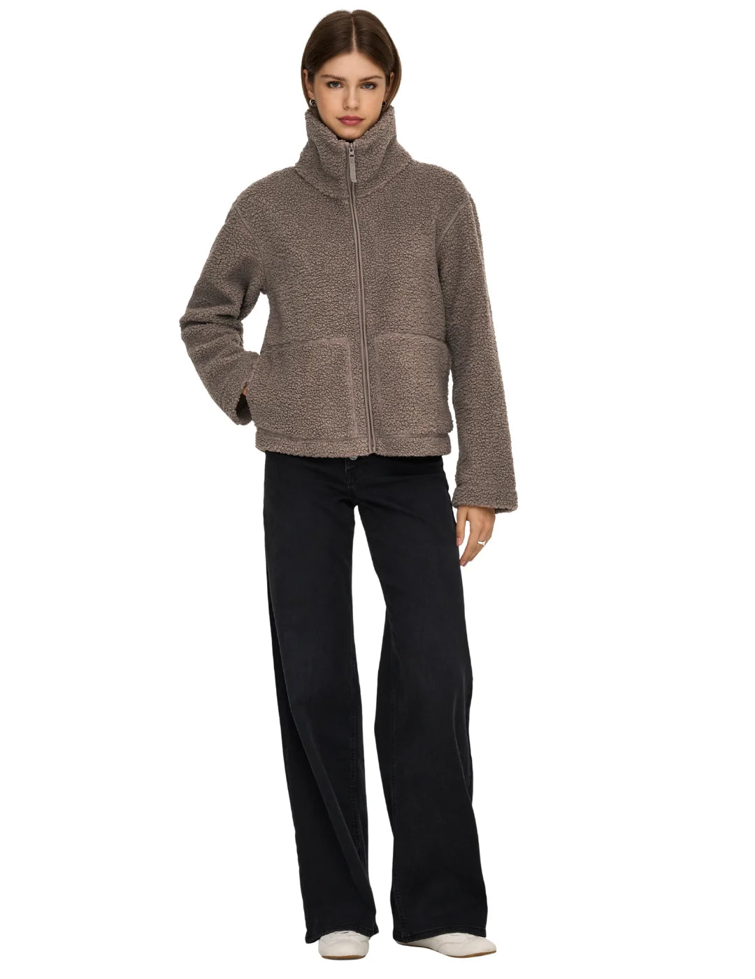 Chaqueta Teddy ONLY Megan Wallnut | Bicos de Fío