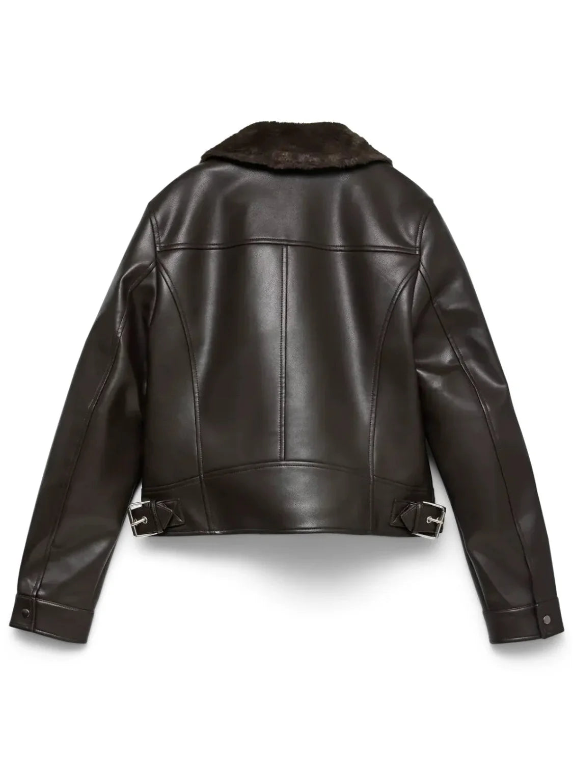 Biker Corta Vero Moda Hailey Marrón Chocolate | Bicos de Fío