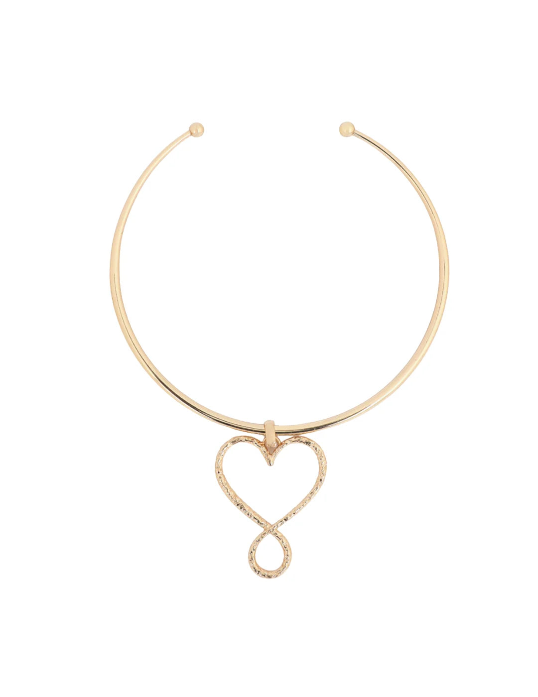 Choker Lola Casademunt Corazón Infinito Dorado | Bicos de Fío