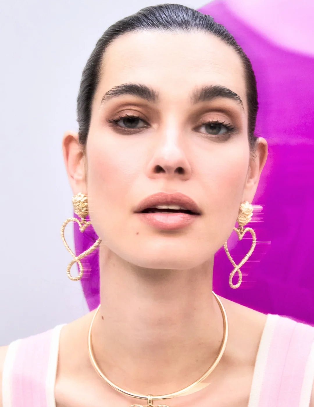 Choker Lola Casademunt Corazón Infinito Dorado | Bicos de Fío