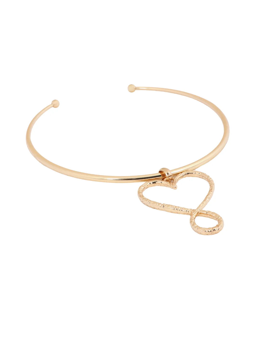 Choker Lola Casademunt Corazón Infinito Dorado | Bicos de Fío