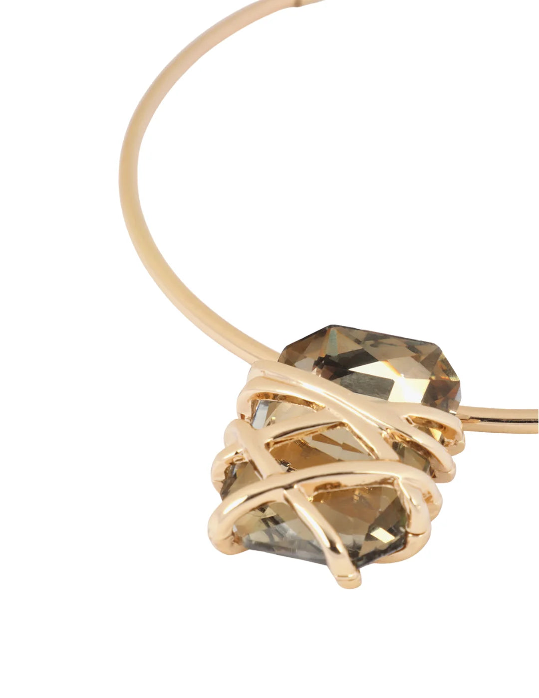 Choker Lola Casademunt Maxi Cristal Dorado | Bicos de Fío