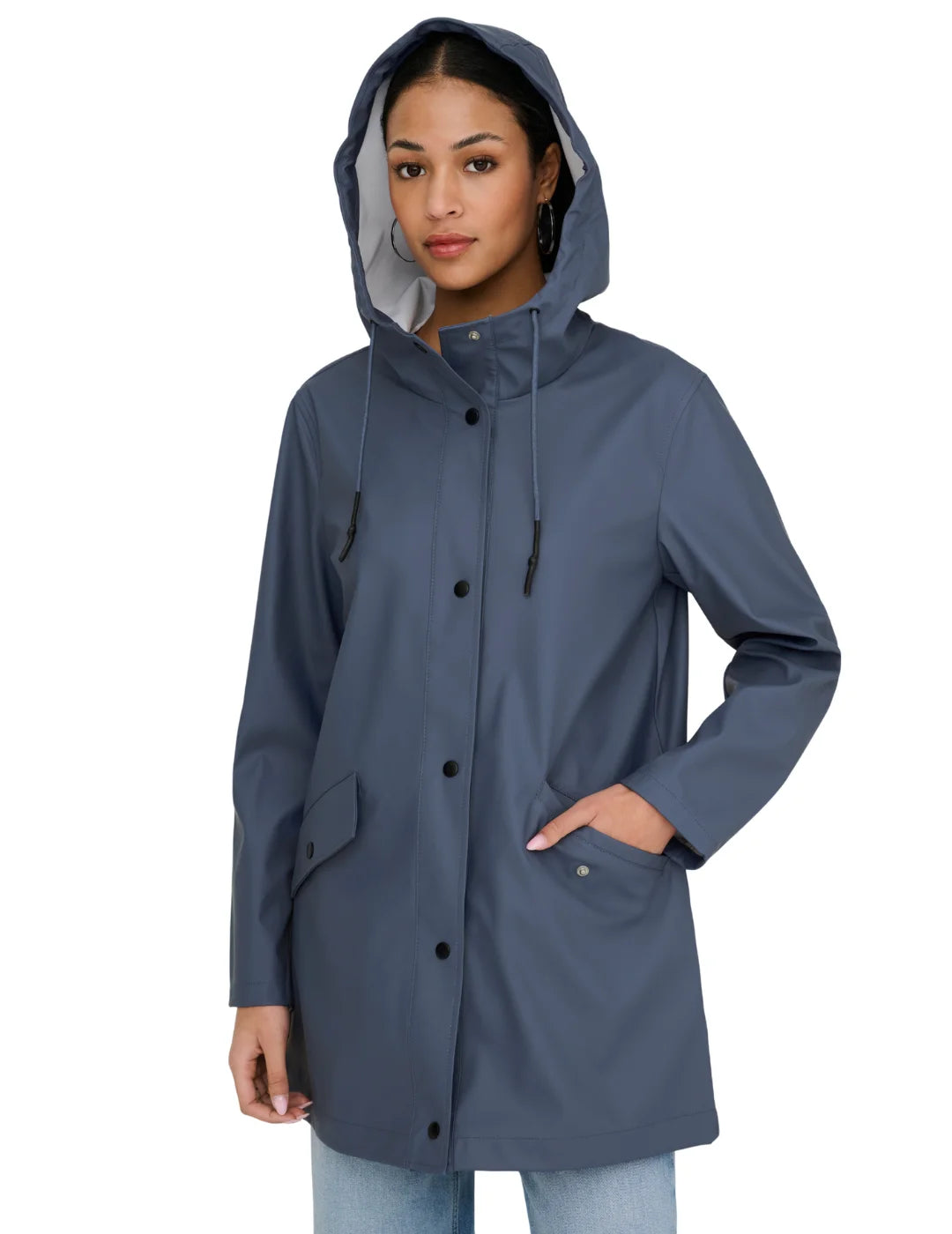 Chubasquero ONLY Elisa Azul Vintage | Bicos de Fío