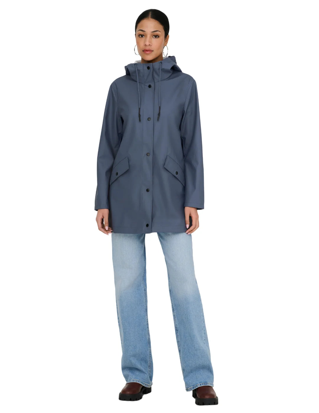 Chubasquero ONLY Elisa Azul Vintage | Bicos de Fío