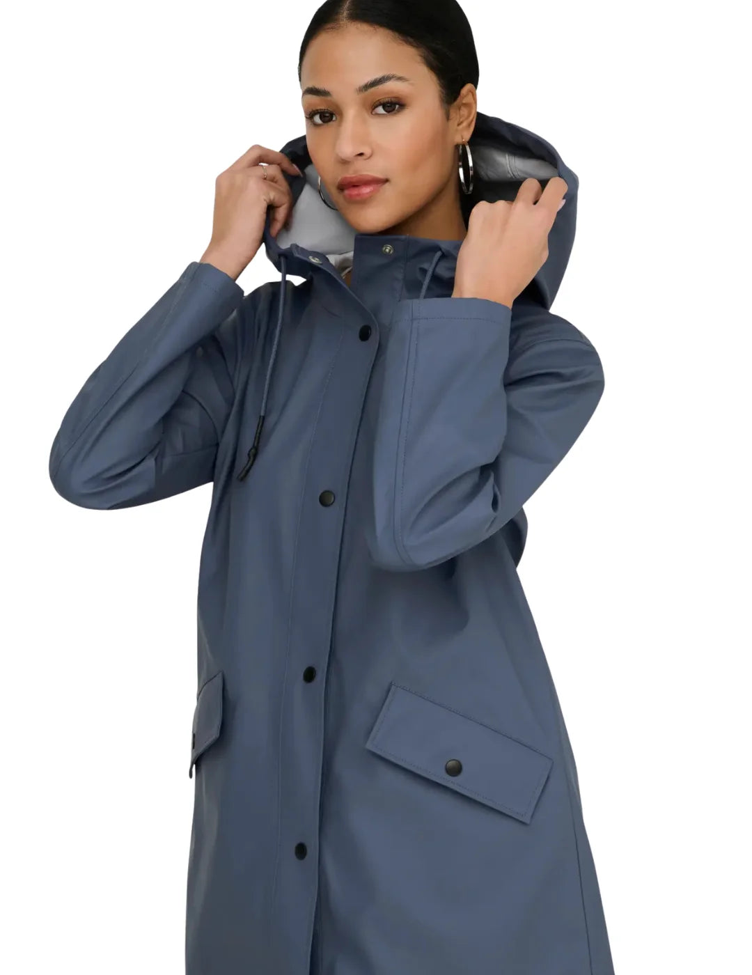 Chubasquero ONLY Elisa Azul Vintage | Bicos de Fío