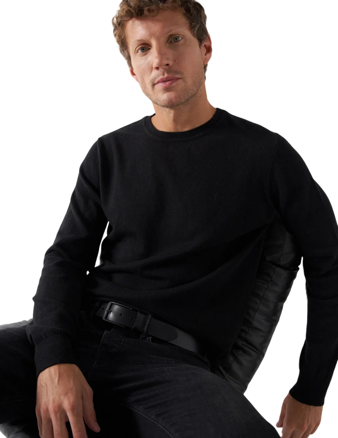 Cinturón Básico Piel Salsa Jeans Negro - Bicos de Fío