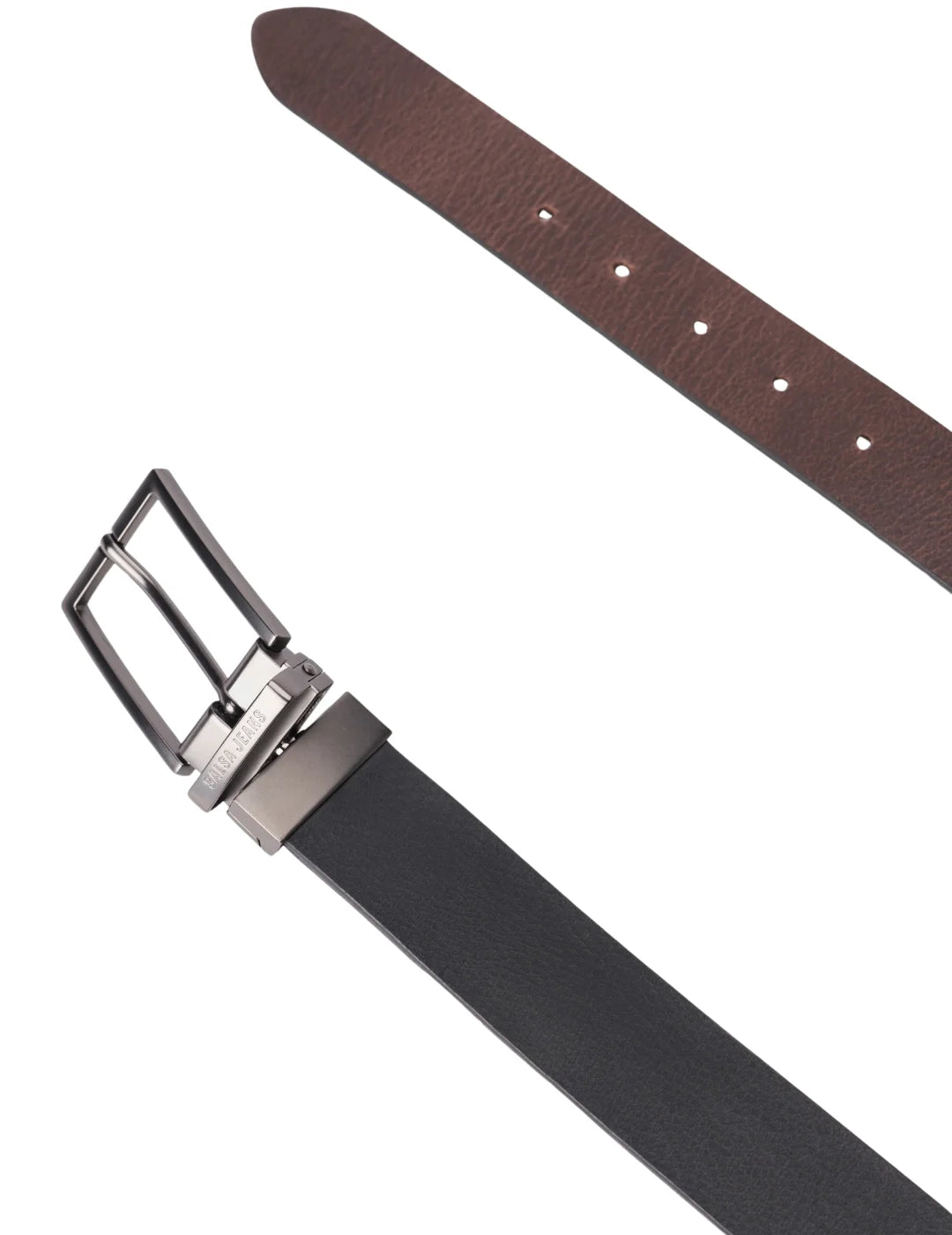 Cinturón Reversible Salsa Jeans Piel Negro | Bicos de Fío