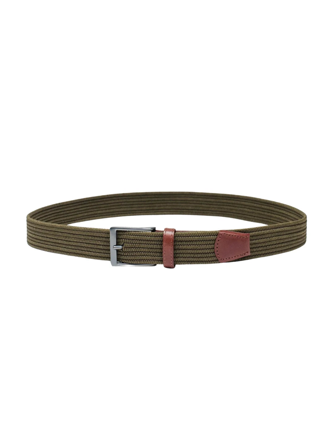 Cinturón Trenzado Salsa Jeans Verde Oliva - Marrón | Bicos de Fío
