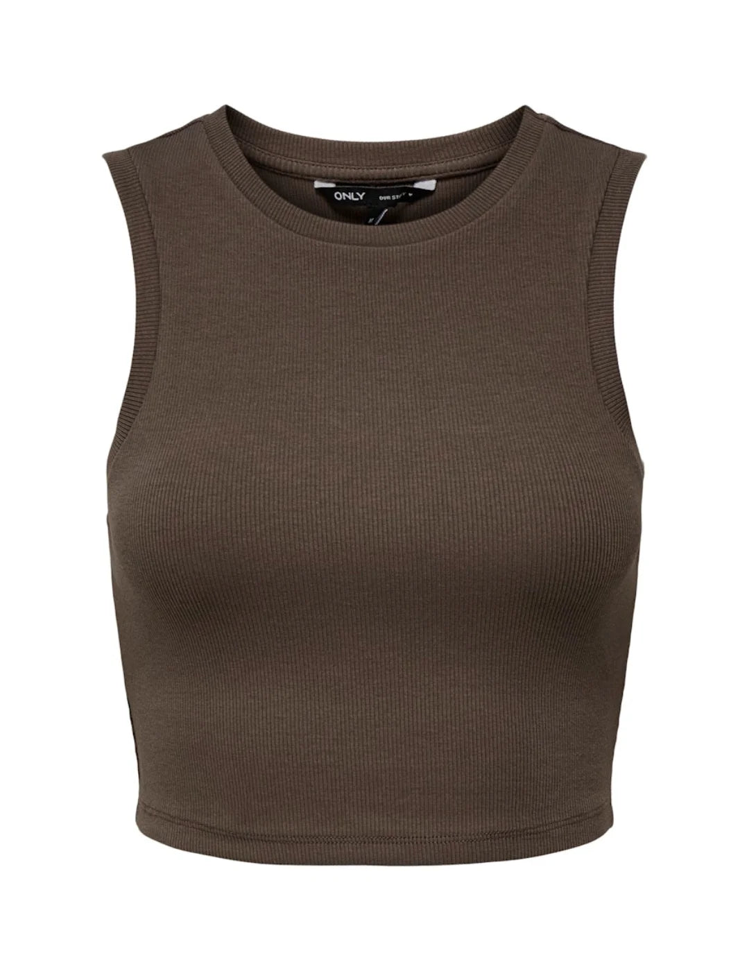 Crop Top ONLY Vilma Marrón | Bicos de Fío