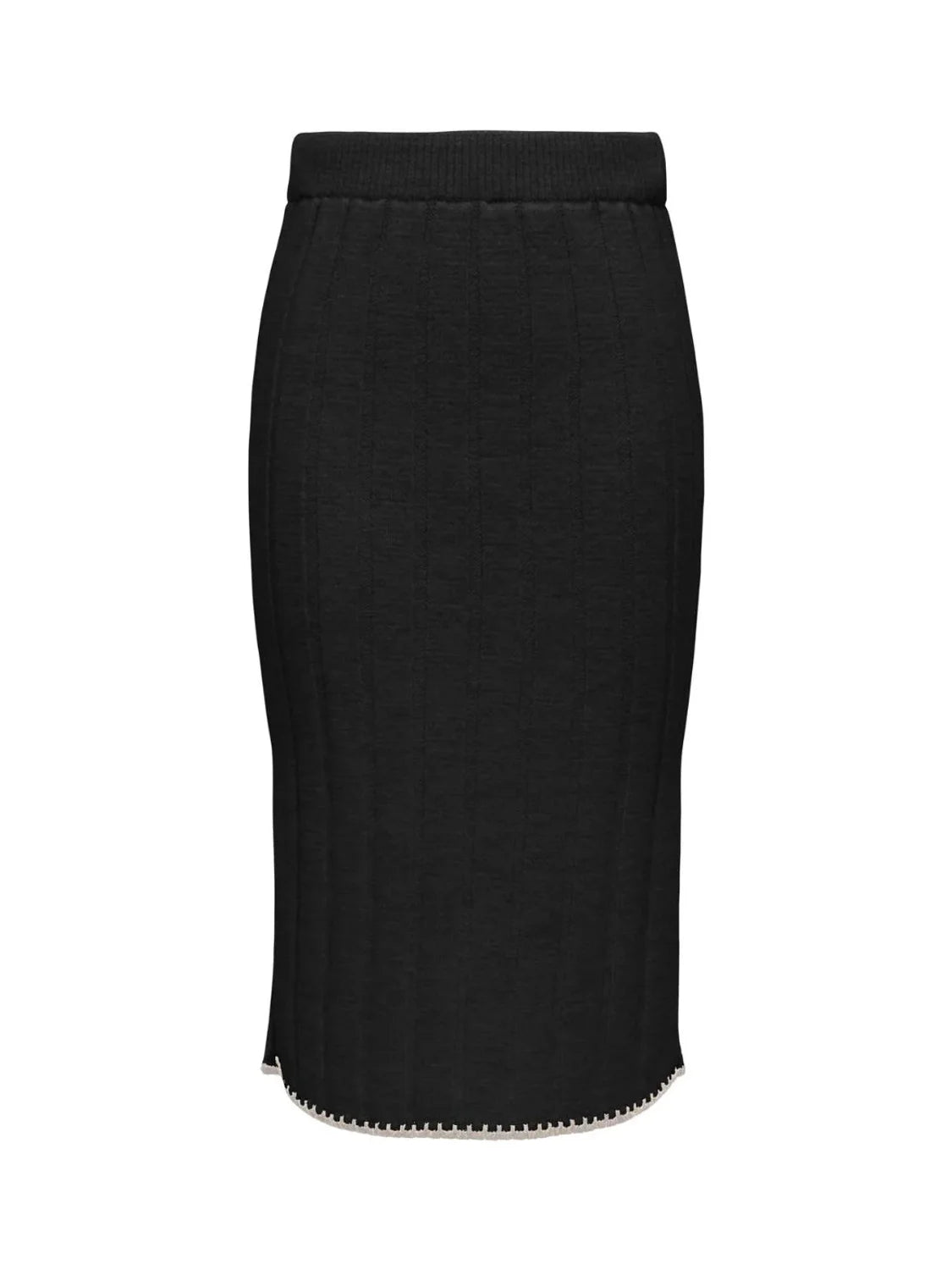 Falda De Punto Midi Only Onlchick Negro | Bicos de Fío