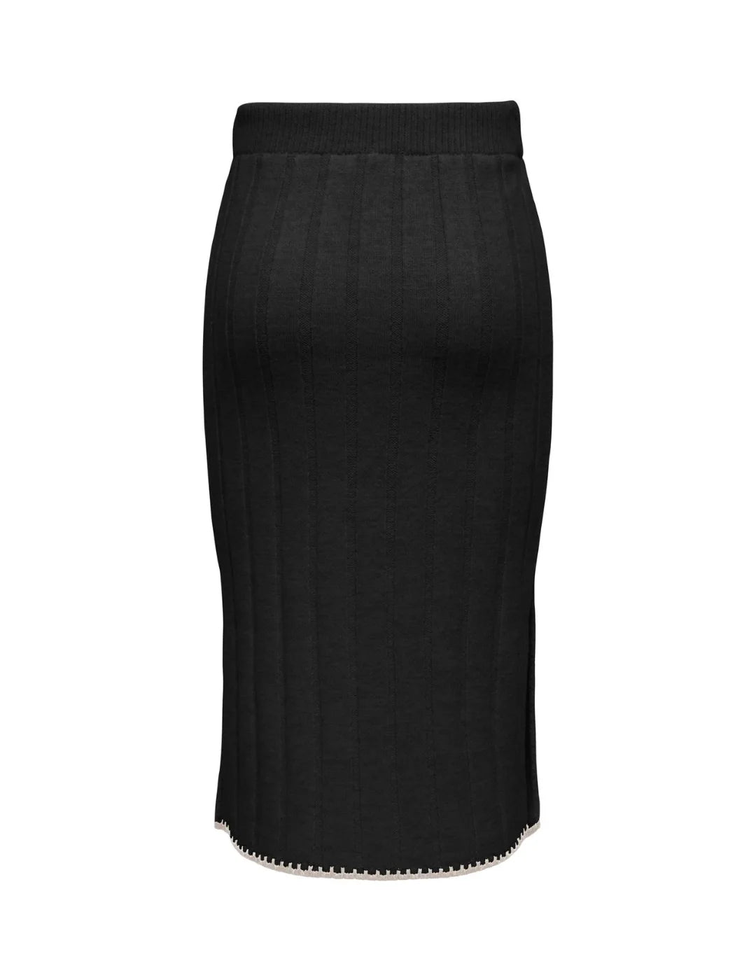 Falda De Punto Midi Only Onlchick Negro | Bicos de Fío
