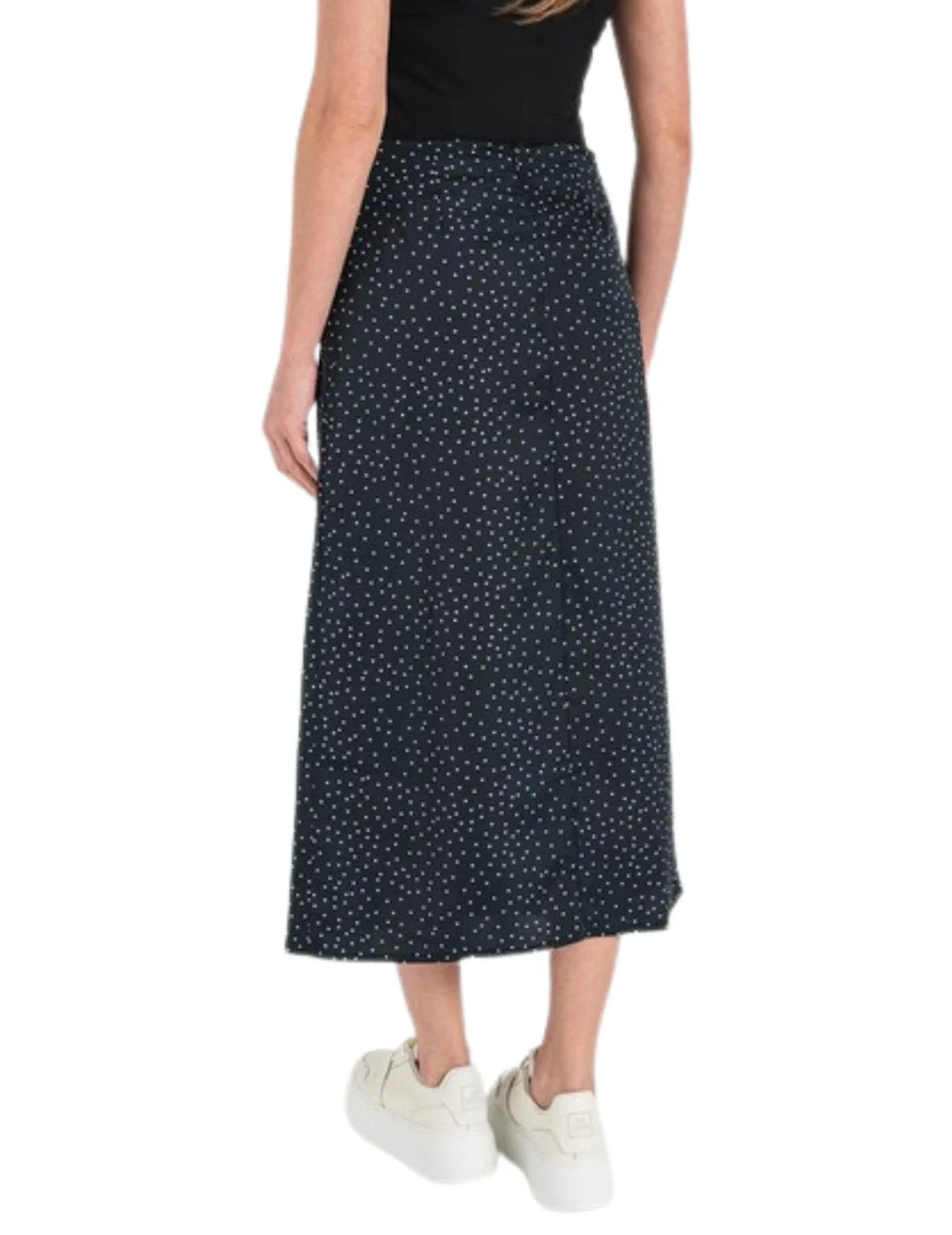 Falda Larga Lunares ONLY Emy Negro