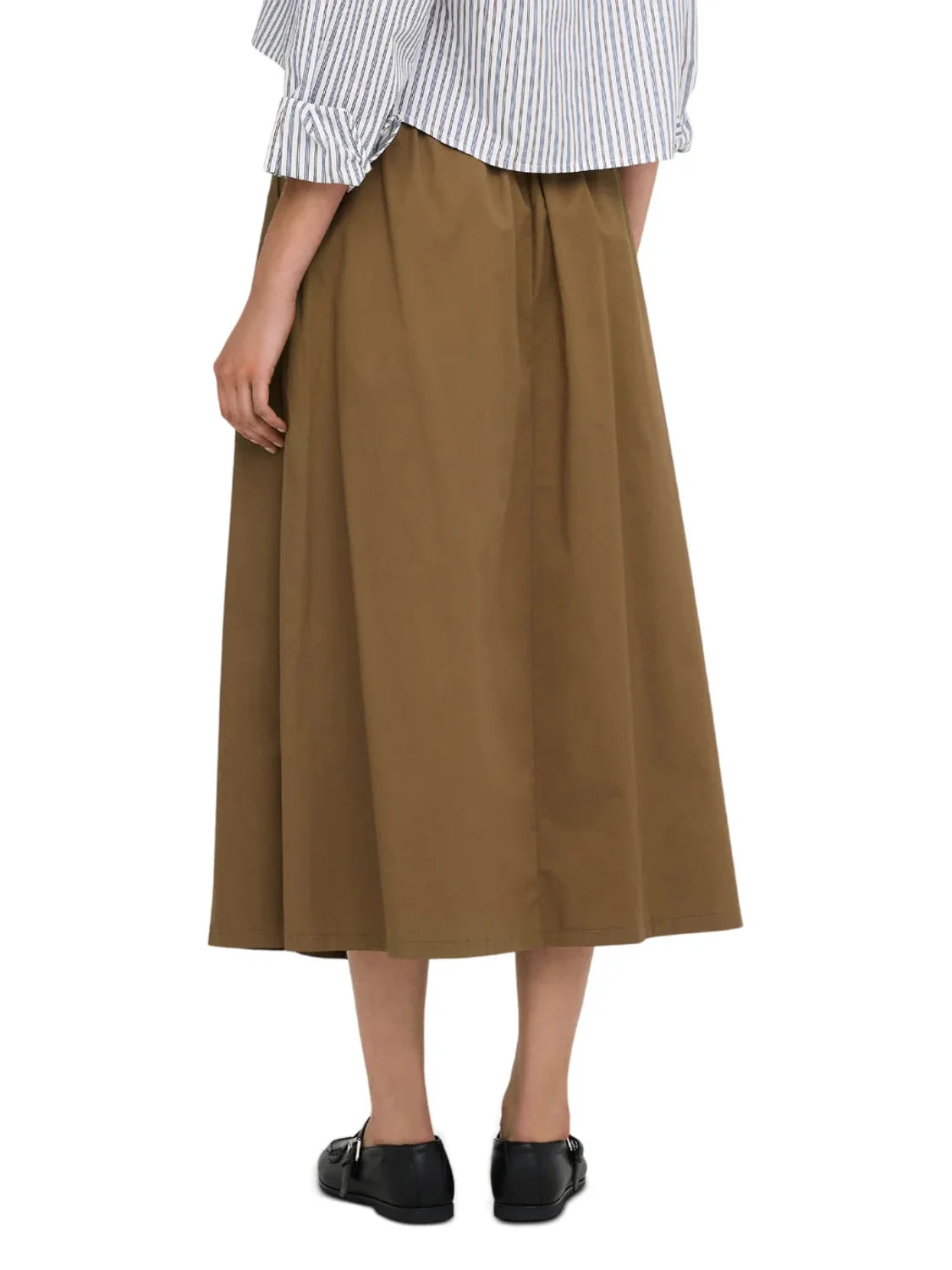 Falda Larga Cinturón ONLY Aven-Zora Camel | Bicos de Fío