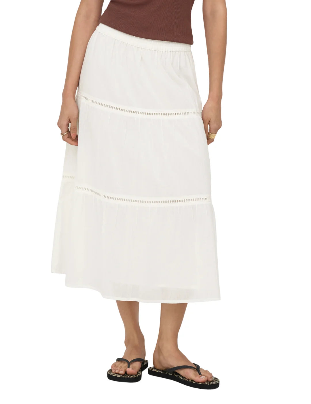 Falda Larga ONLY Isabella Blanco | Bicos de Fío