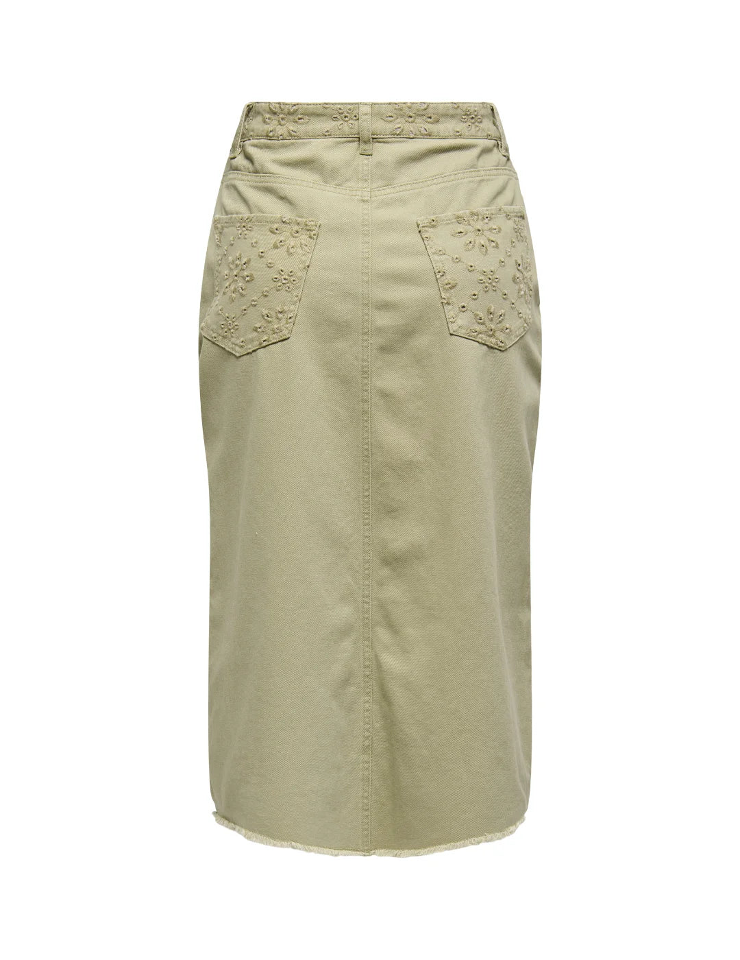 Falda Midi Crochet ONLY Elsa Verde | Bicos de Fío
