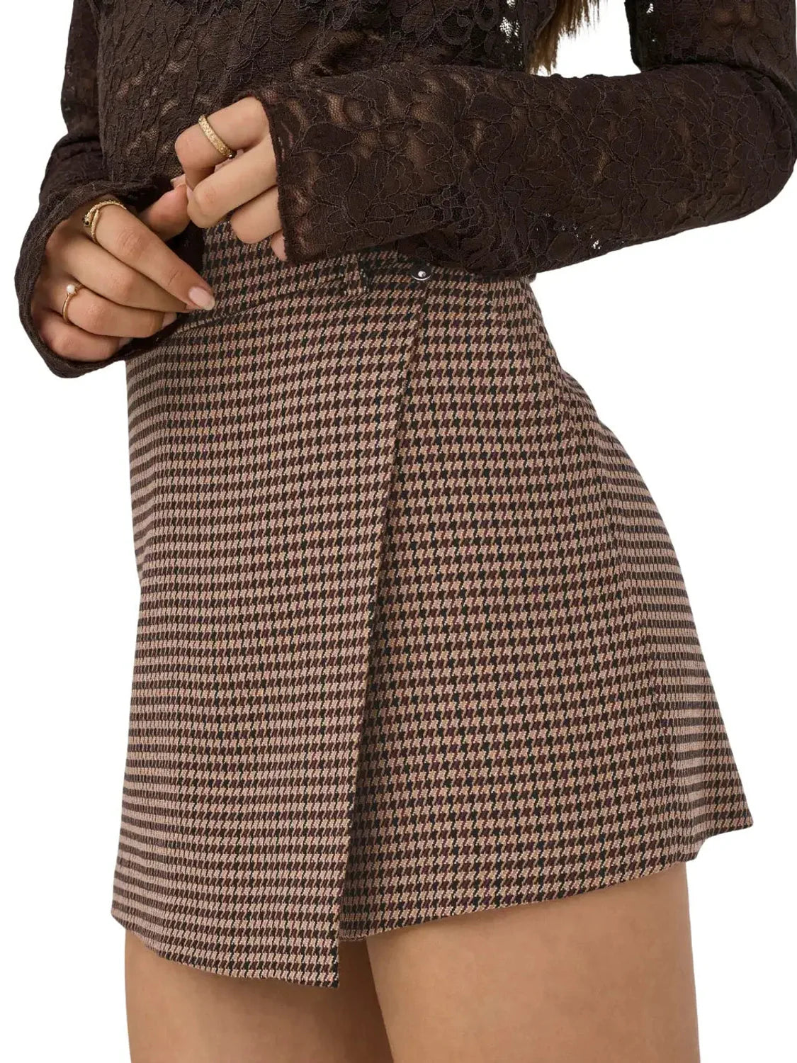 Falda Pantalón ONLY Lettie Marrón | Bicos de Fío