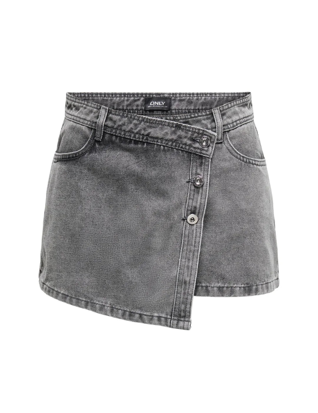 Falda Pantalón ONLY Lesly Denim Gris | Bicos de Fío