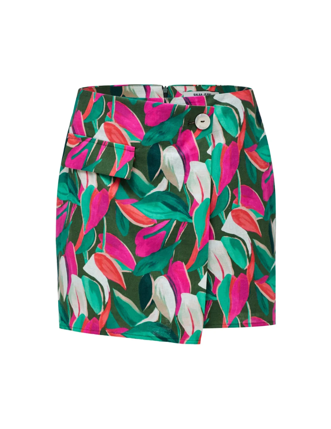 Falda Pantalón Salsa Jeans Print Floral Multicolor | Bicos de Fío