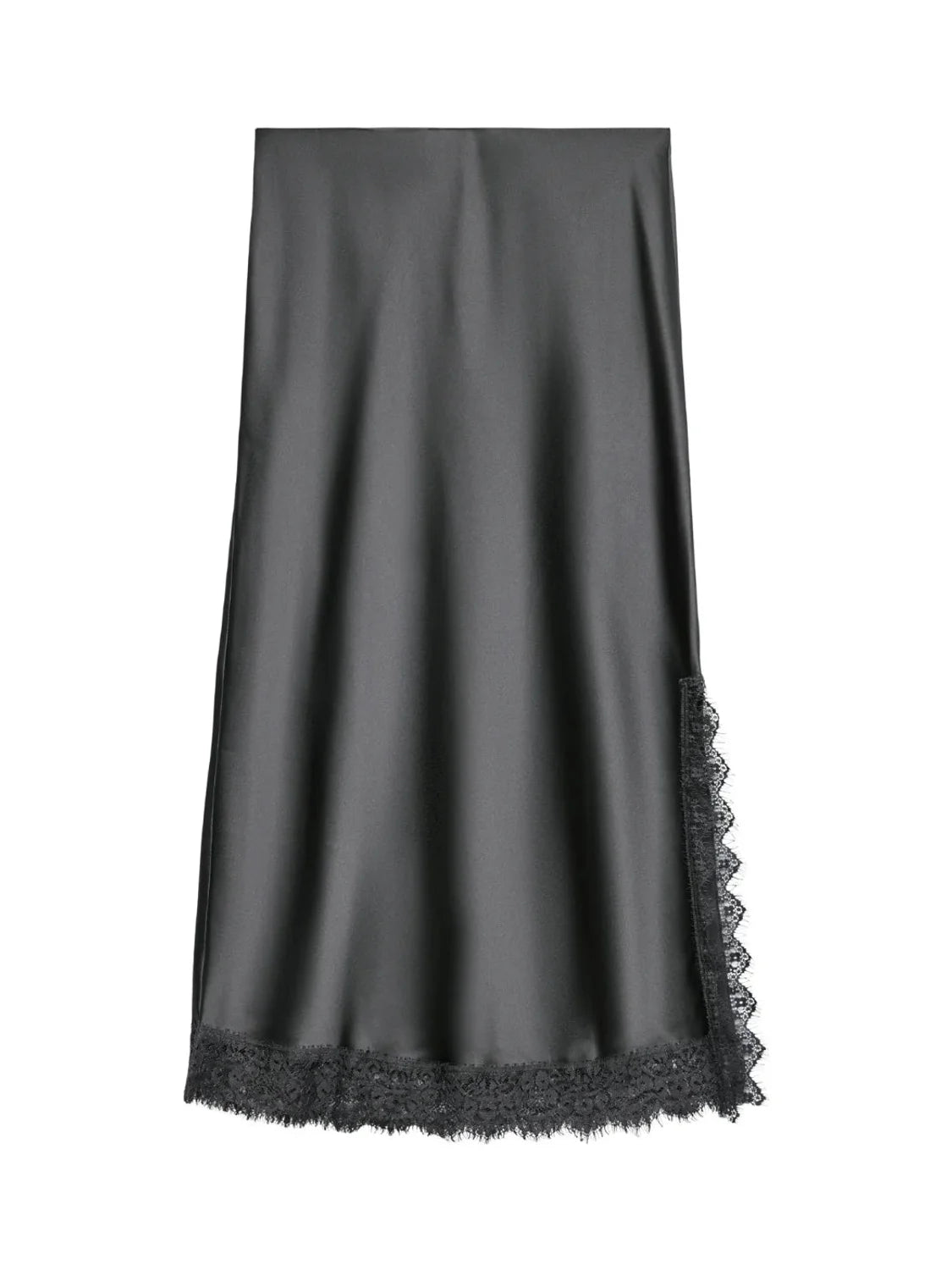 Falda Satinada Larga Vero Moda Hasley Gris | Bicos de Fío