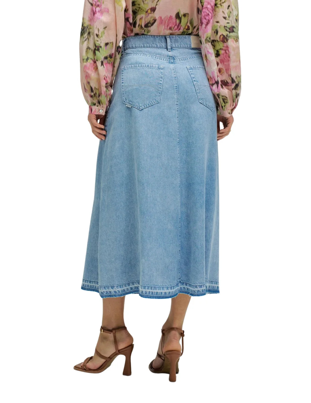 Falda Midi Lightdenim Salsa Jeans Azul | Bicos de Fío