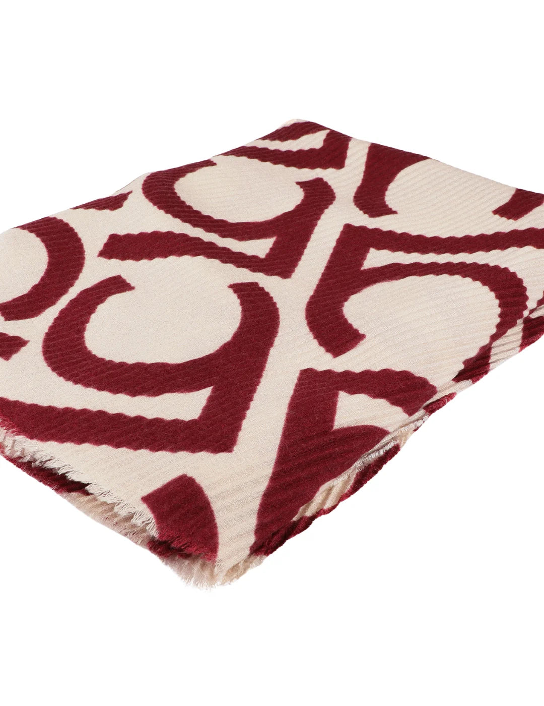 Foulard Plisado Bicolor Lola Casademunt Crudo-Rojo | Bicos de Fío