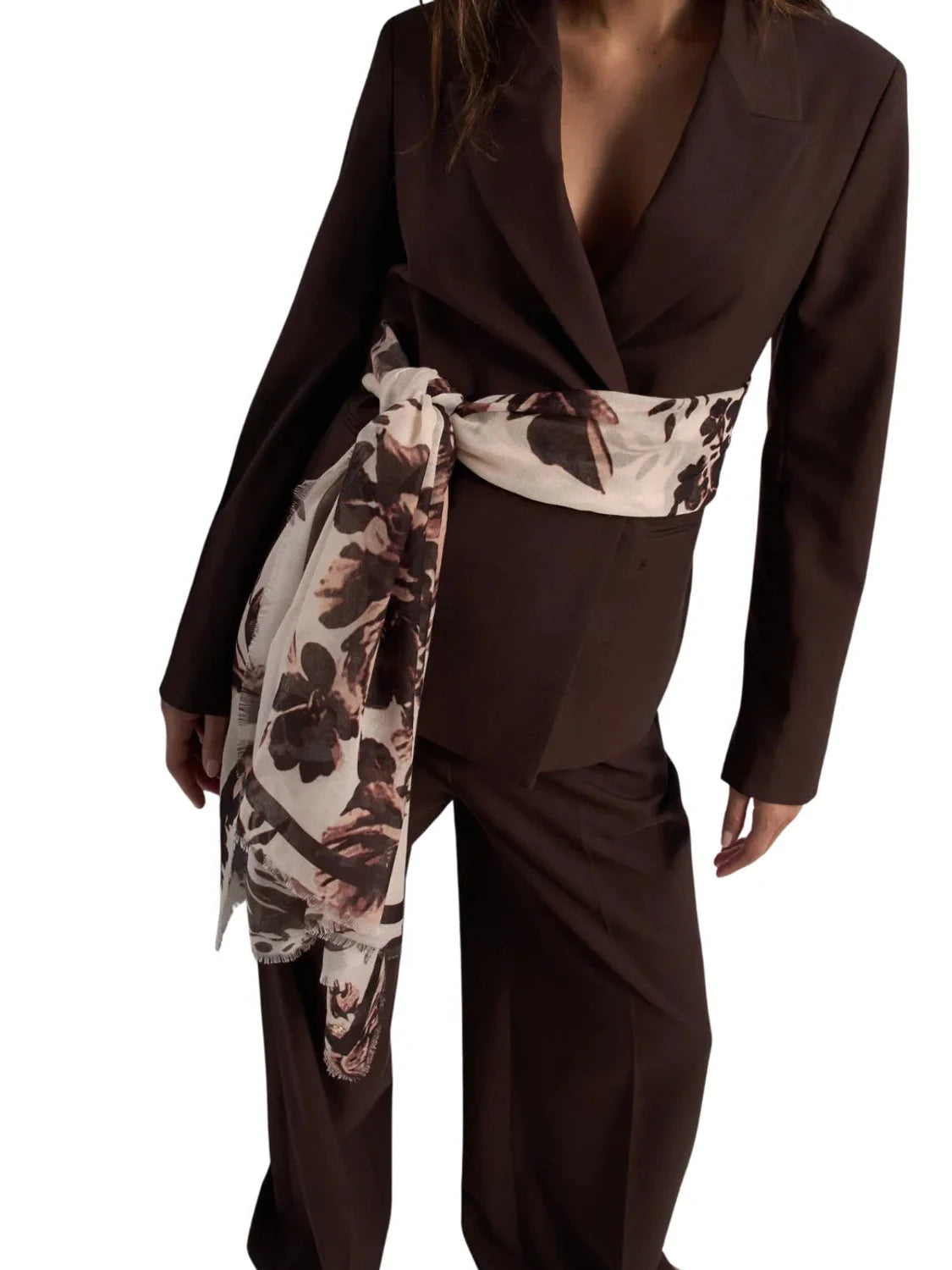 Foulard Estampado Floral Salsa Jeans Crudo | Bicos de Fío