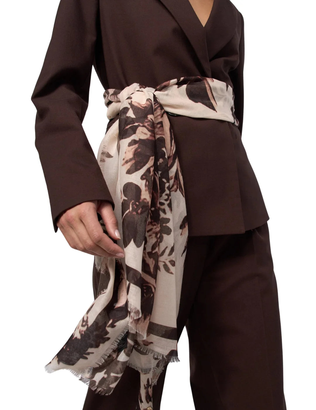 Foulard Estampado Floral Salsa Jeans Crudo | Bicos de Fío