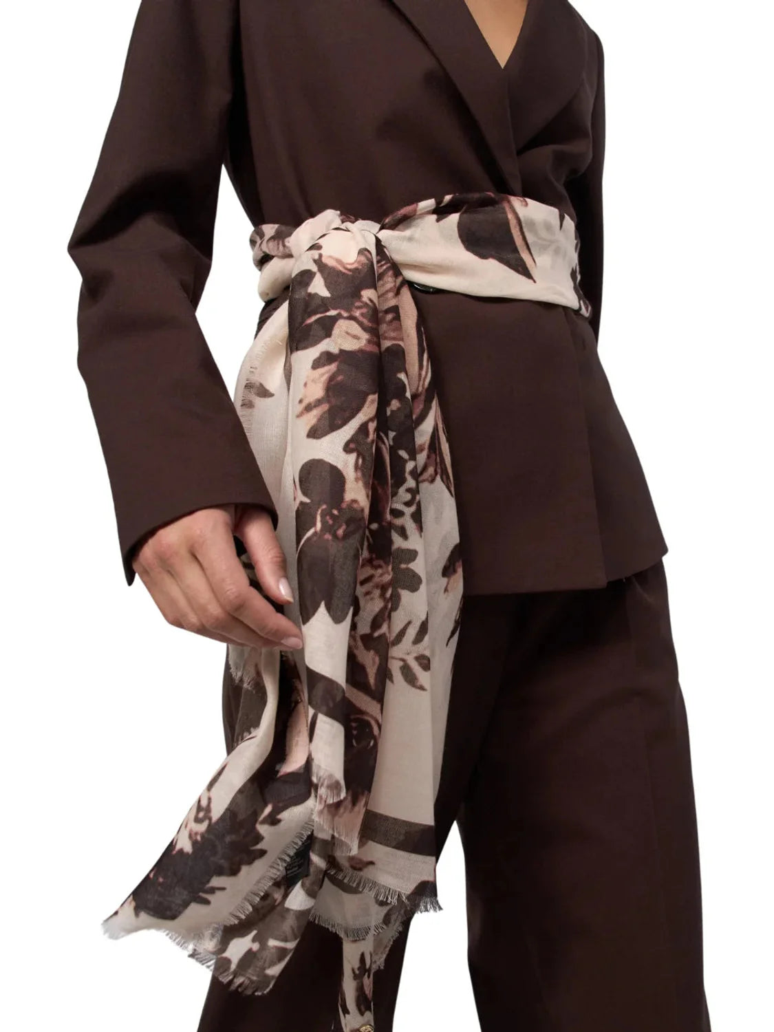 Foulard Estampado Floral Salsa Jeans Crudo | Bicos de Fío