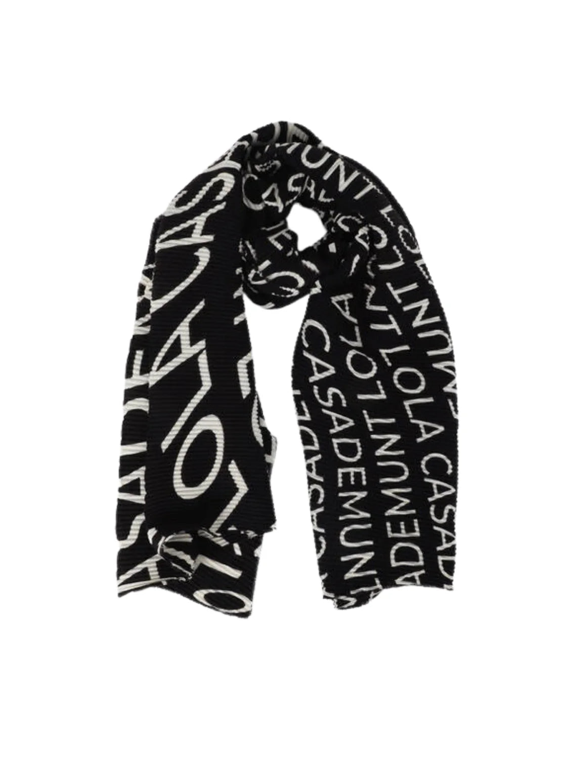 Foulard Plisado Lola Casademunt Logo Negro | Bicos de Fío