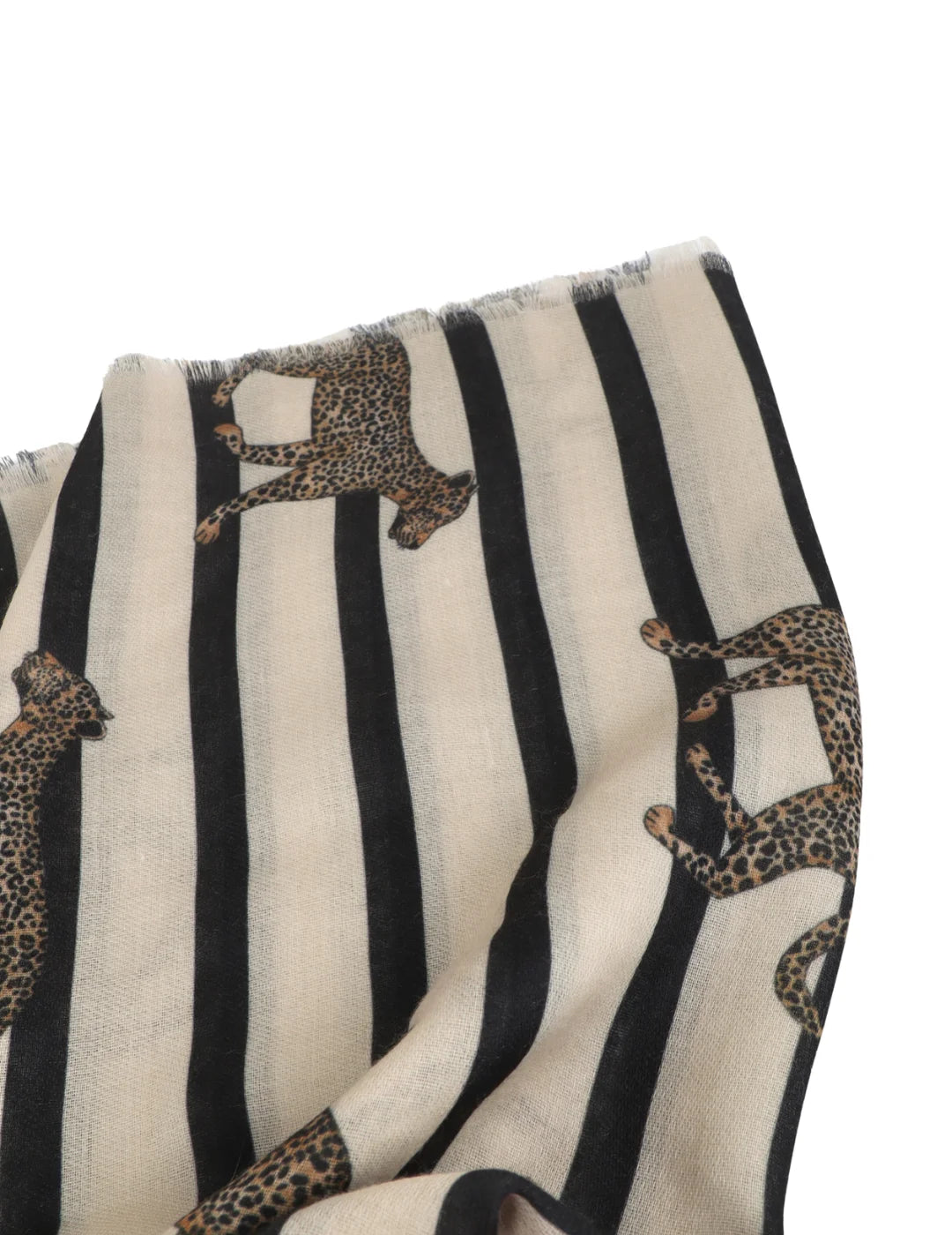 Foulard Lola Casademunt Rayas Leopardo Beige | Bicos de Fío