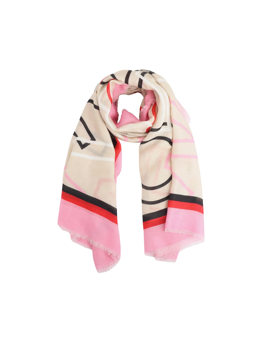 Foulard Lola Casademunt Letras Logo Beige | Bicos de Fío
