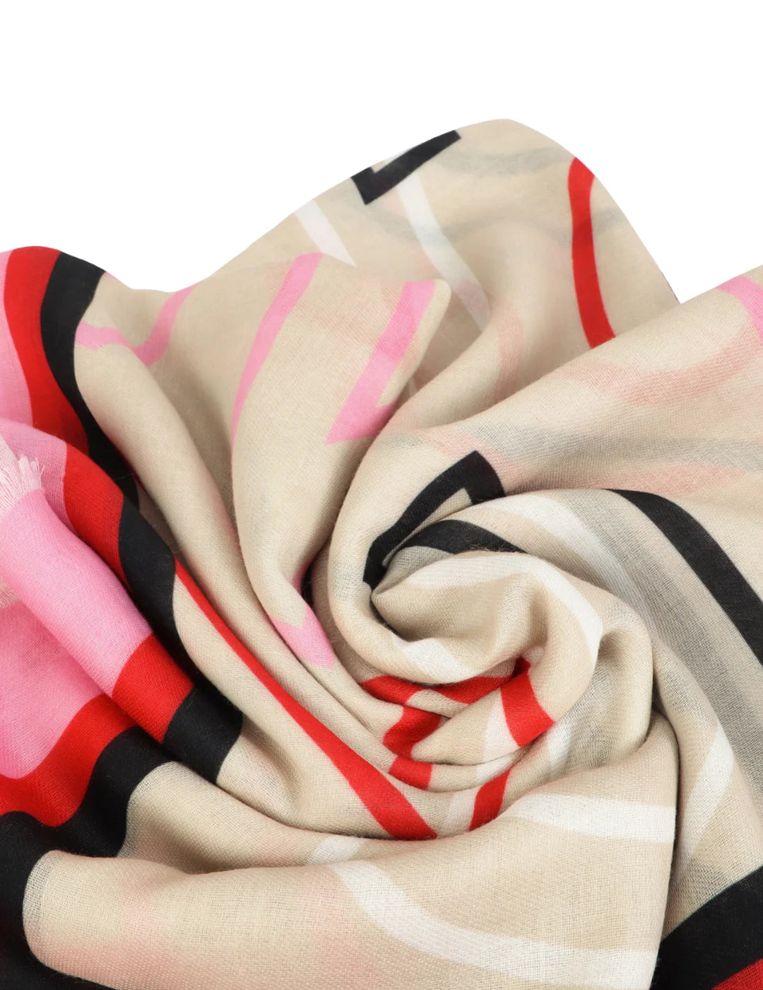 Foulard Lola Casademunt Letras Logo Beige | Bicos de Fío