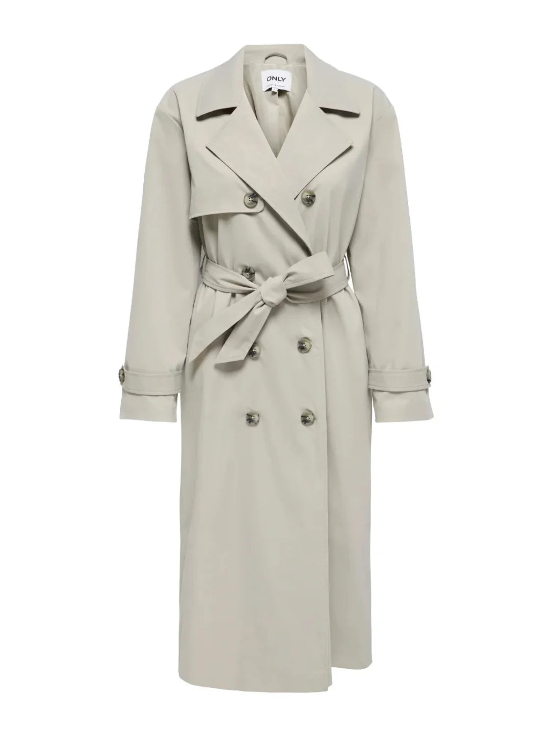 Gabardina Larga ONLY Disa Gris | Bicos de Fío