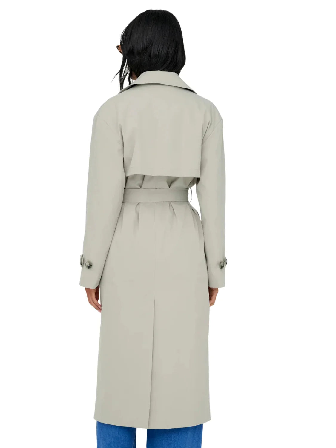 Gabardina Larga ONLY Disa Gris | Bicos de Fío