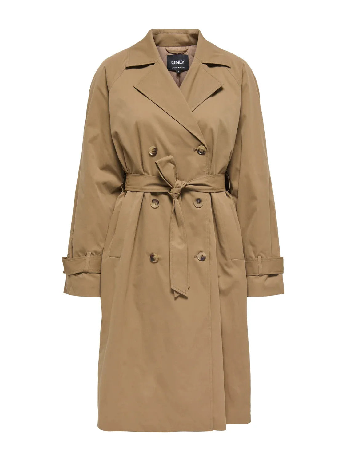 Gabardina Larga ONLY Orchid Marrón | Bicos de Fío