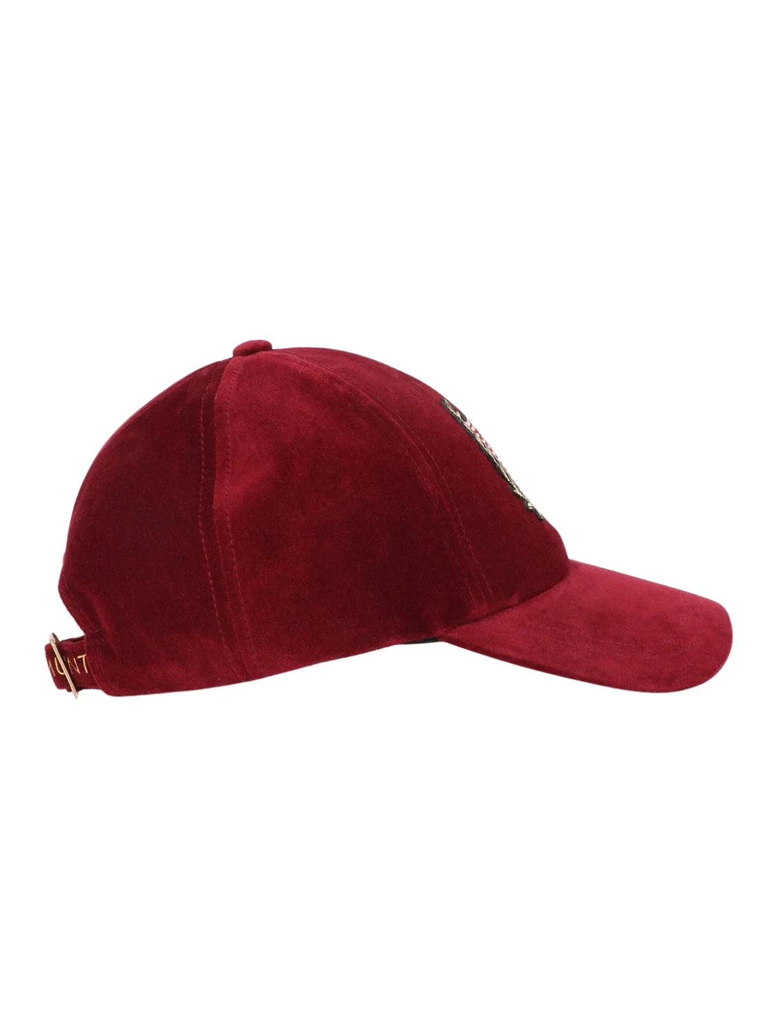 Gorra Terciopelo Parche Lola Casademunt Granate | Bicos de Fío