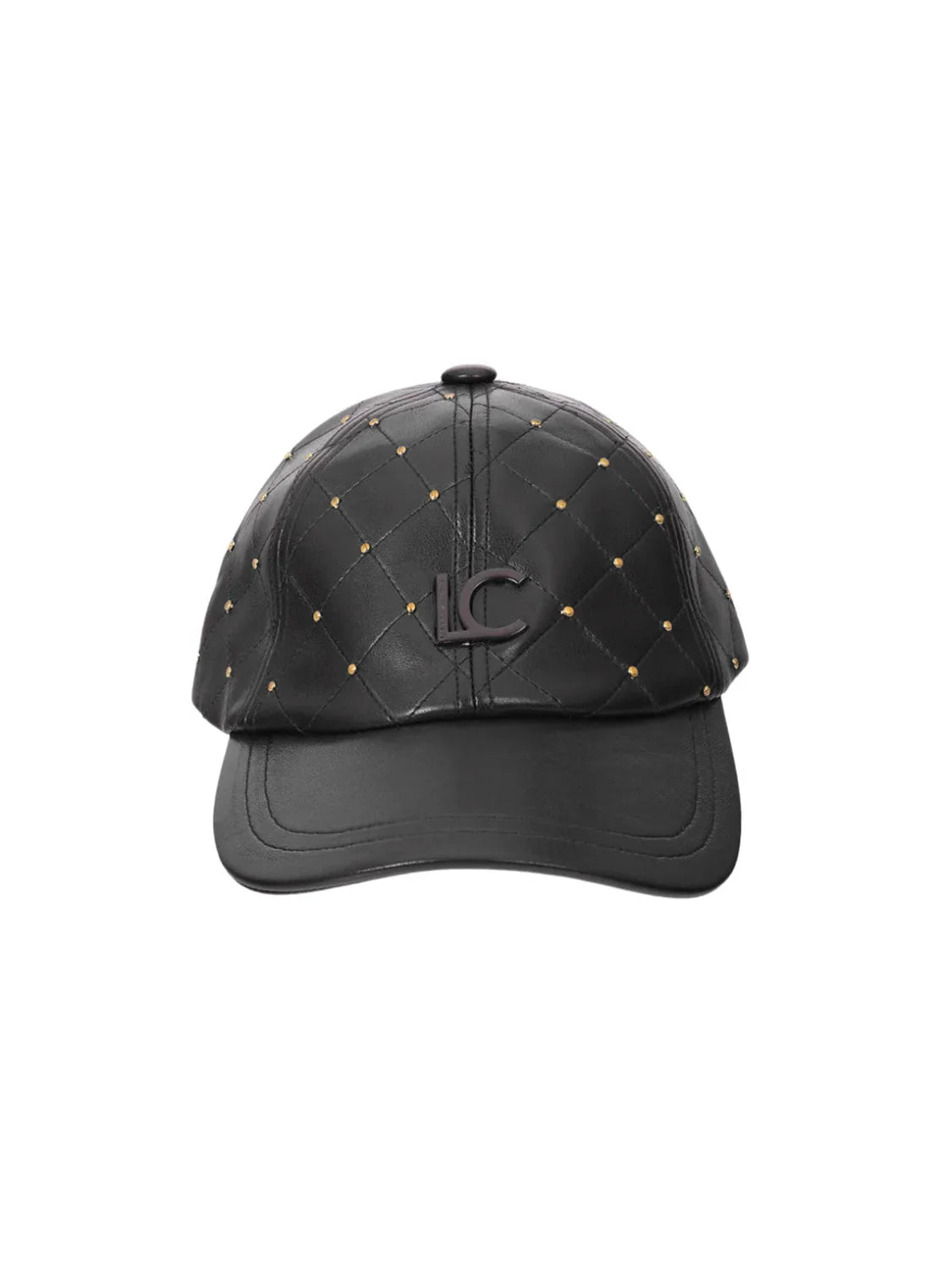 Gorra Pespunteada Lola Casademunt Mini Tachas Negro | Bicos de Fío