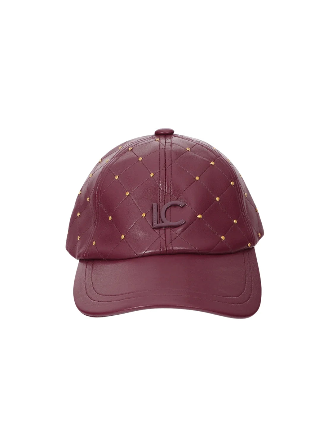 Gorra Pespunteada Lola Casademunt Mini Tachas Burdeos | Bicos de Fío