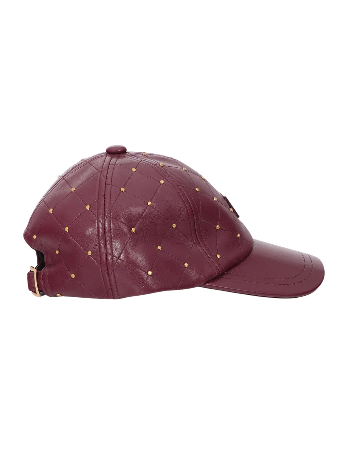 Gorra Pespunteada Lola Casademunt Mini Tachas Burdeos | Bicos de Fío