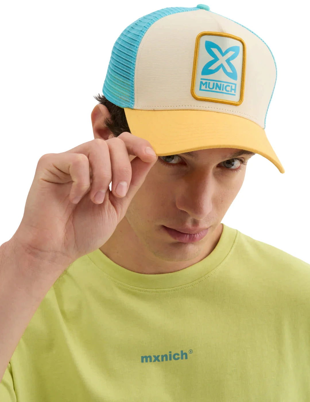 Gorra Trucker Munich Boost Turquesa | Bicos de Fío