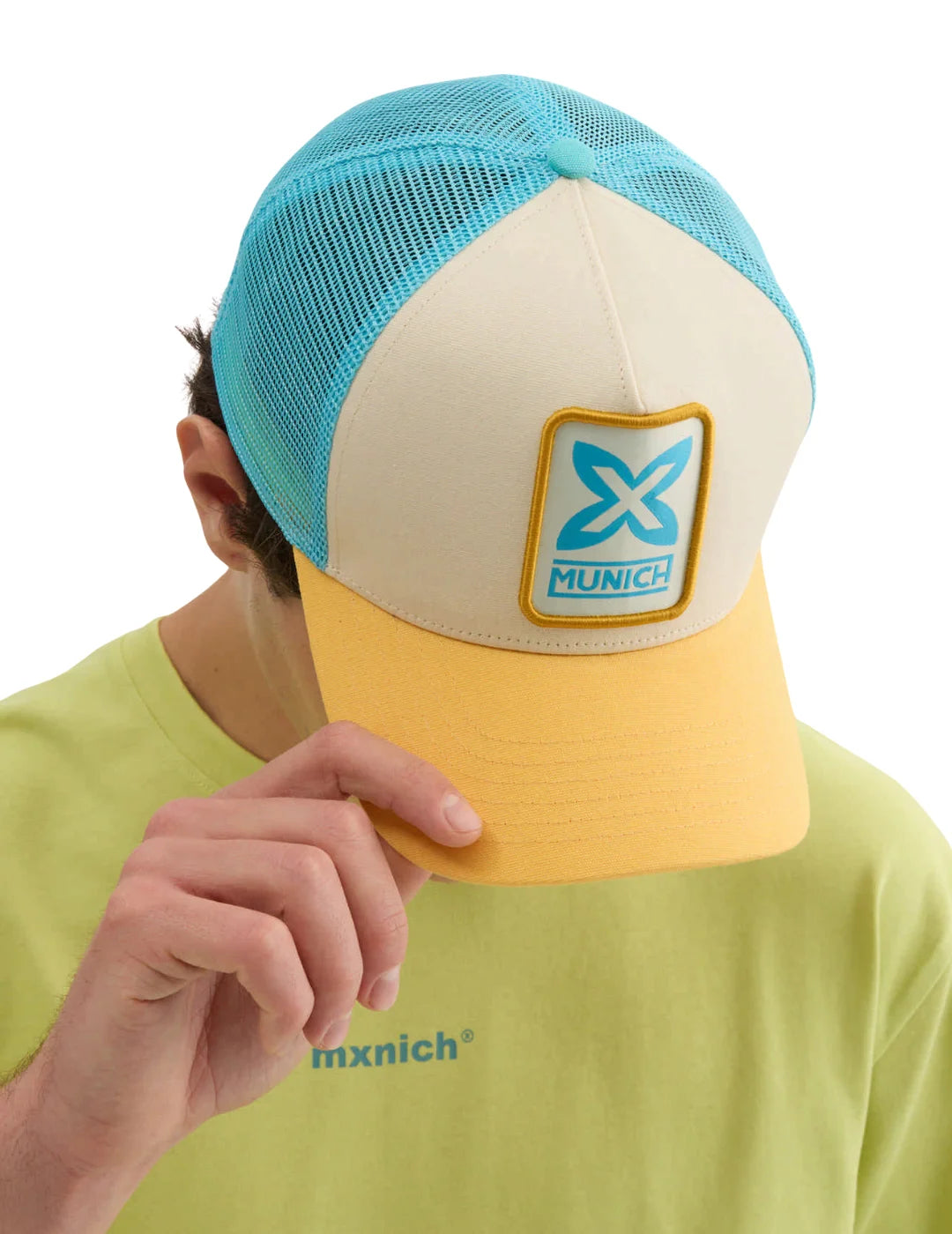 Gorra Trucker Munich Boost Turquesa | Bicos de Fío