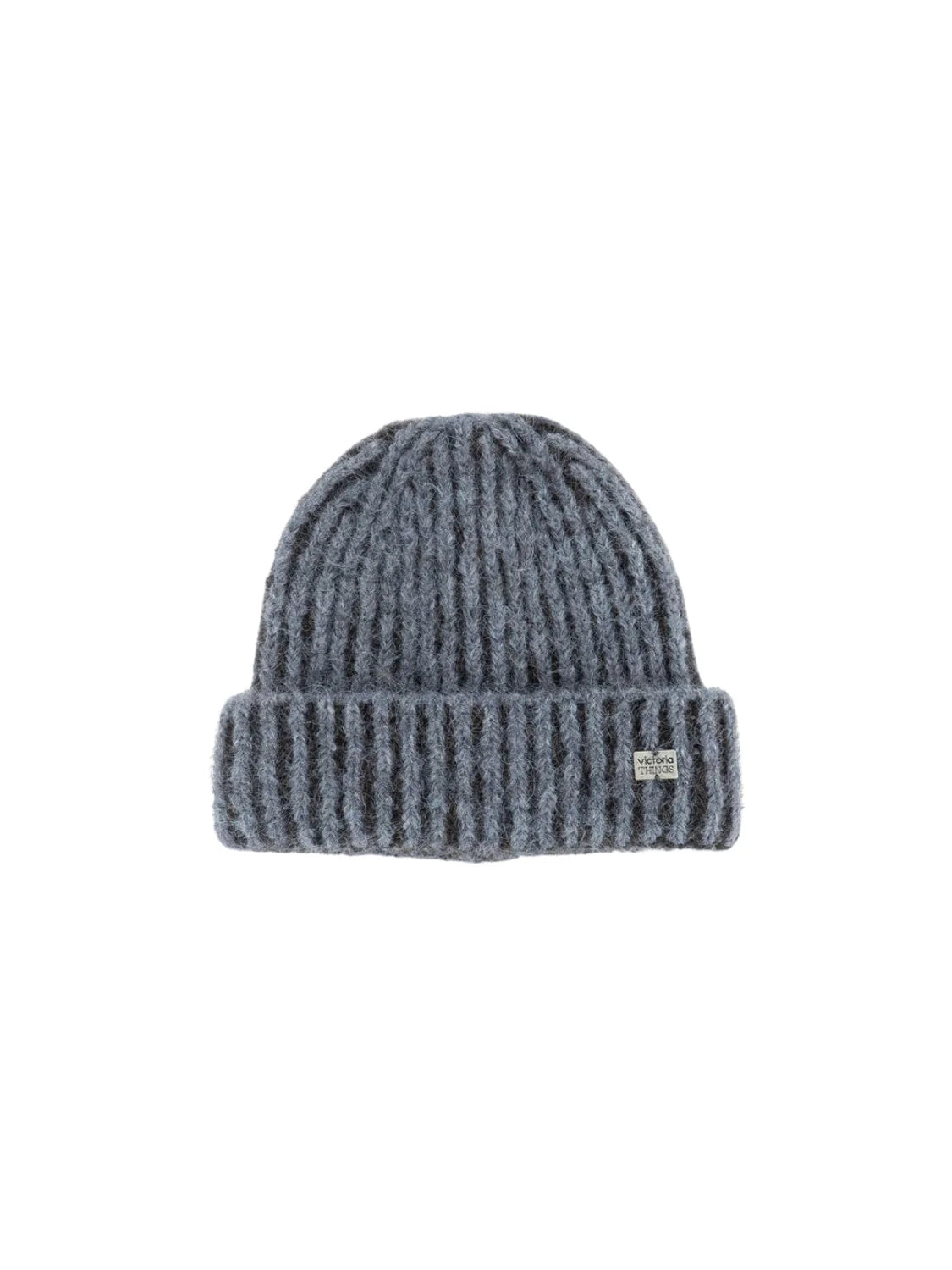 Gorro Punto Bicolor Victoria Gris | Bicos de Fío