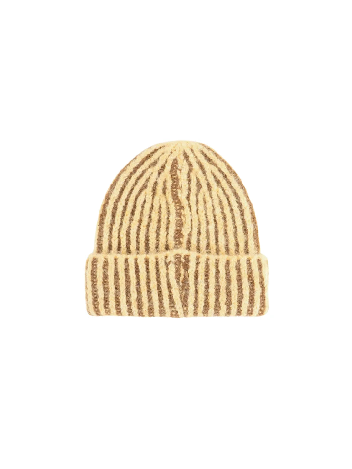 Gorro Punto Bicolor Victoria Mostaza | Bicos de Fío